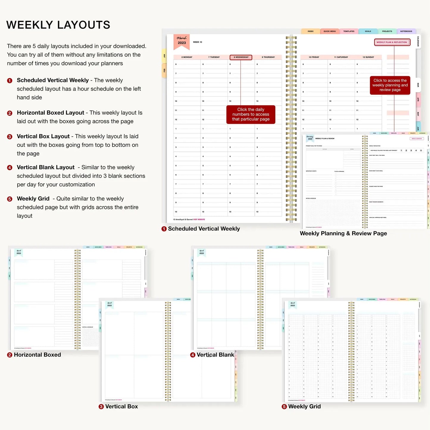 Premium Digital Planner bundle 2025 2026